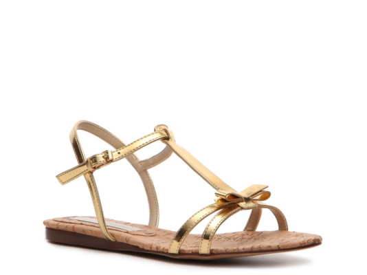 Stella McCartney Rego Faux Metallic Leather Sandal
