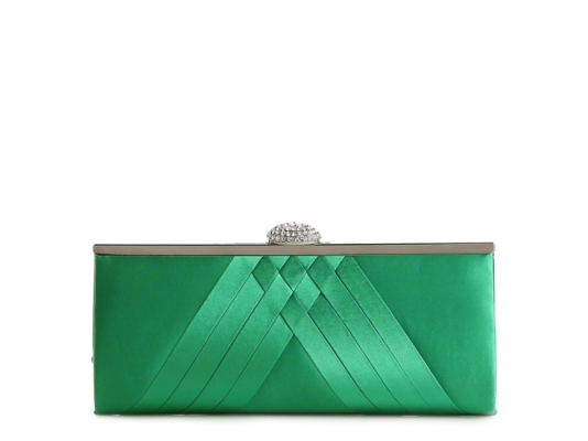 Lulu Townsend Woven Satin Clutch