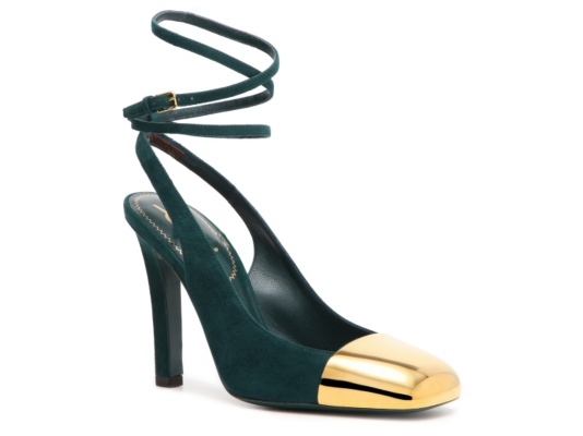 Yves Saint Laurent Suede Cap Toe Pump