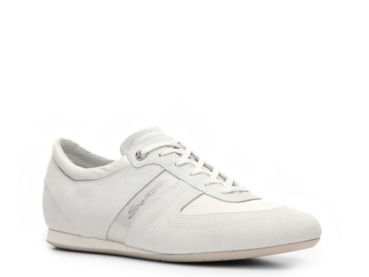 Santoni Suede Logo Sneaker