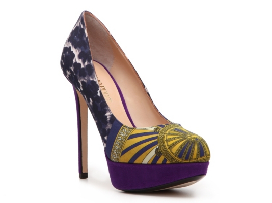 Emilio Pucci Printed Fabric Platform Pump