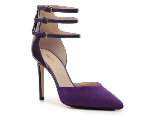 Emilio Pucci Patent Leather & Suede Ankle Strap Pump