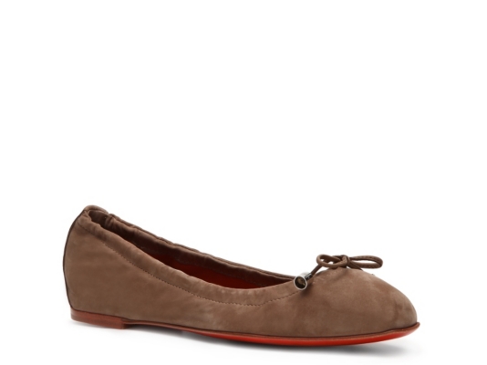 Santoni Suede Ballet Flat