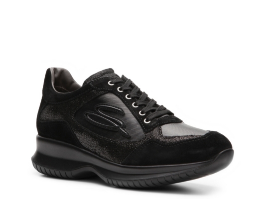 Santoni Glitter Fabric Logo Sneaker