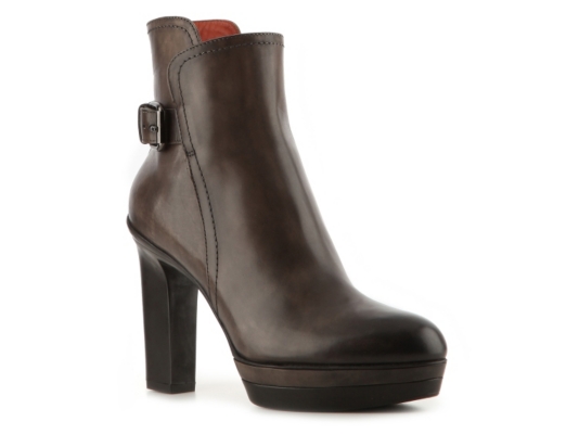 Santoni Leather Ankle Bootie