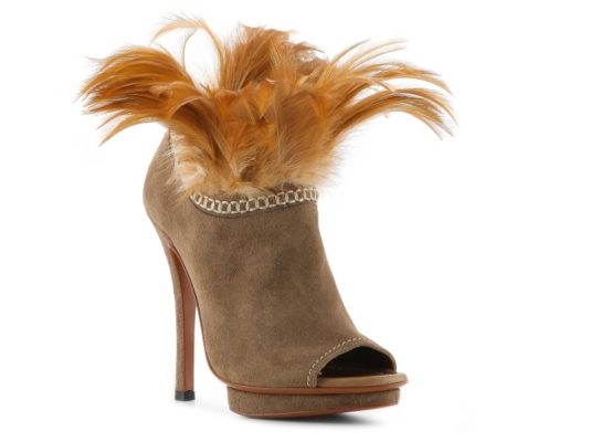 Santoni Suede Feather Bootie