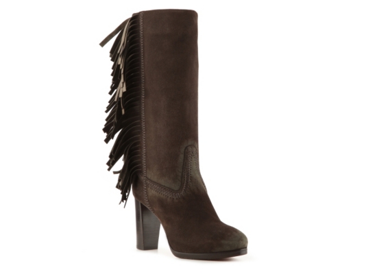 Santoni Suede Fringe Boot