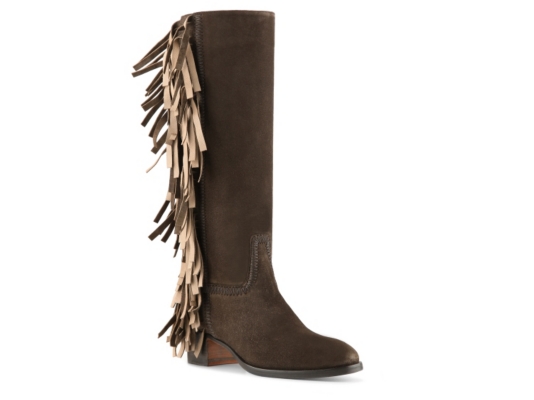 Santoni Suede Fringe Boot
