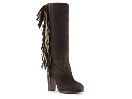 Santoni Suede Fringe Boot