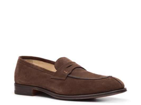 Santoni Suede Penny Loafer