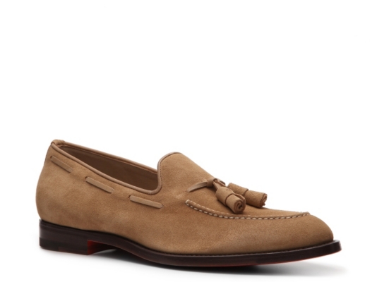 Santoni Suede Tassel Loafer