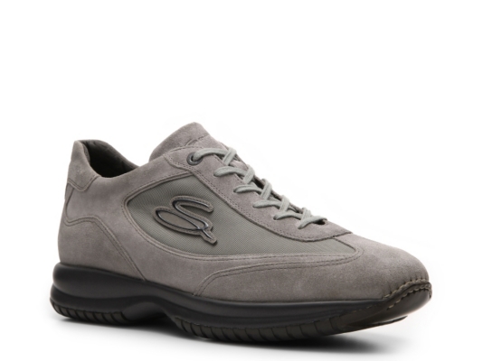 Santoni Suede Logo Sneaker