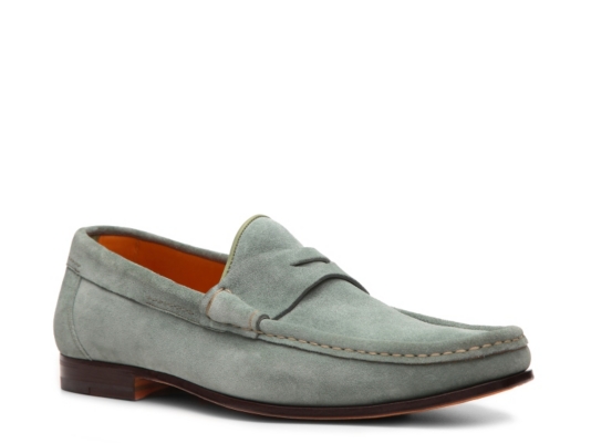 Santoni Suede Penny Loafer