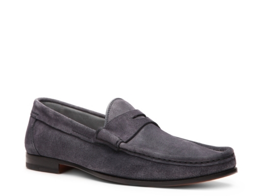 Santoni Distressed Suede Loafer
