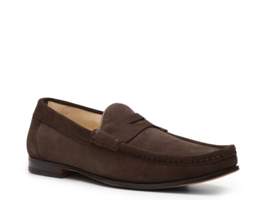Santoni Suede Penny Loafer