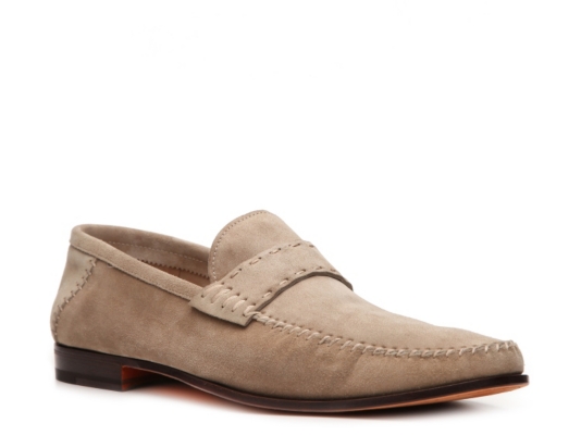 Santoni Suede Strap Loafer