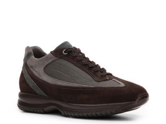 Santoni Suede & Canvas Sneaker