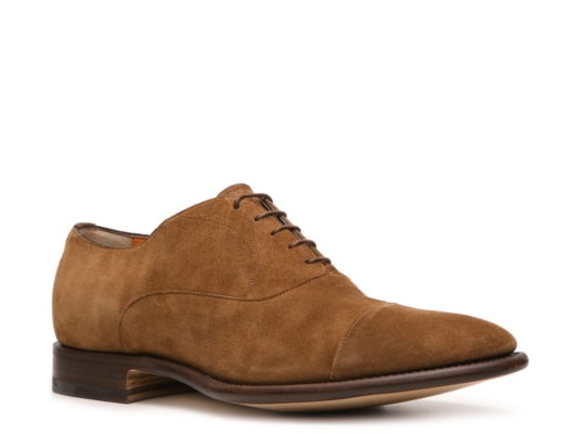 Santoni Suede Cap Toe Oxford