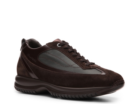 Santoni Suede & Canvas Sneaker