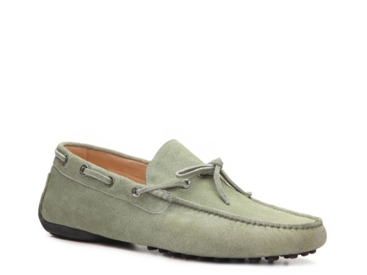 Santoni Distressed Suede Tie Loafer