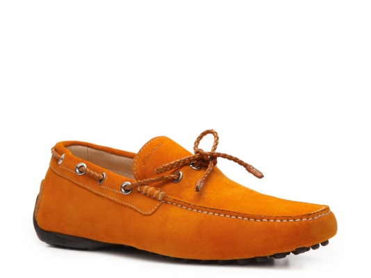 Santoni Suede Tie Loafer