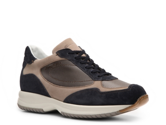 Santoni Suede & Leather Sneaker