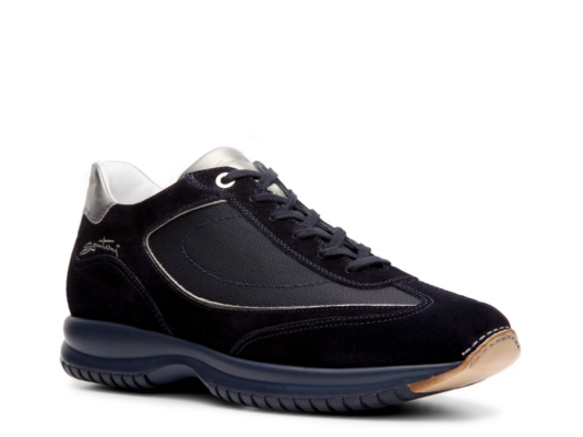 Santoni Suede & Canvas Sneaker