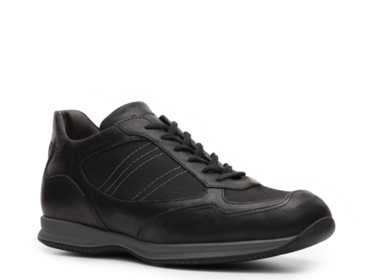 Santoni Leather & Canvas Sneaker