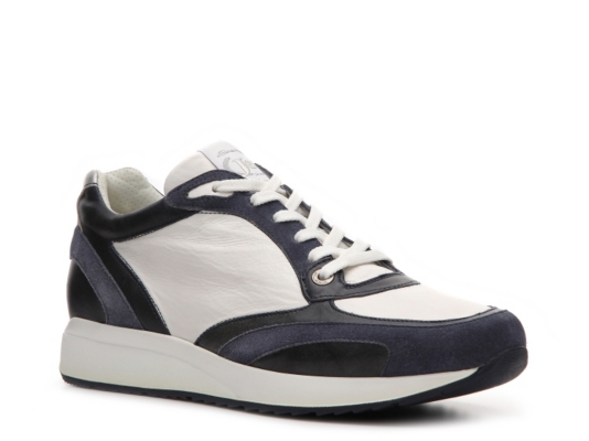 Santoni Leather & Suede Sneaker