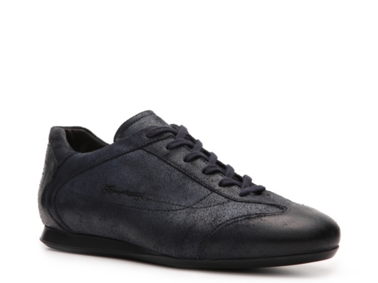 Santoni Distressed Leather Sneaker