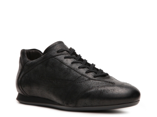 Santoni Distressed Leather Sneaker