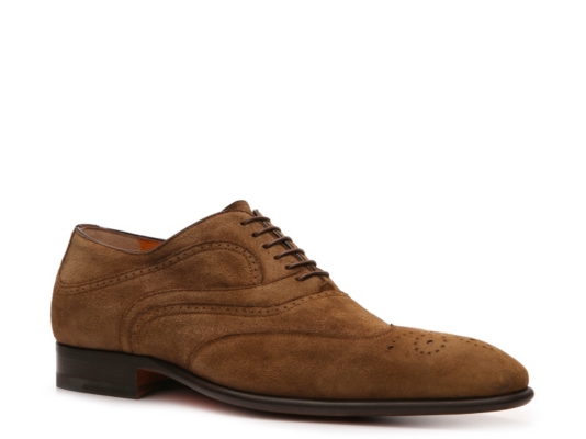 Santoni Suede Wingtip Oxford