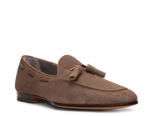 Santoni Suede Tassel Loafer