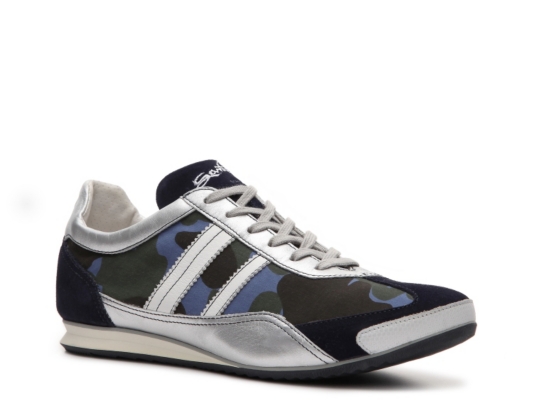 Santoni Printed Canvas Sneaker