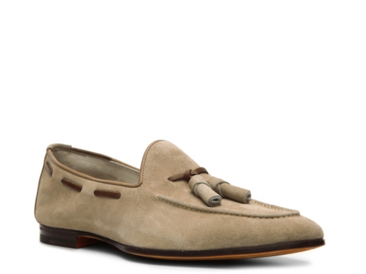 Santoni Suede Tassel Loafer