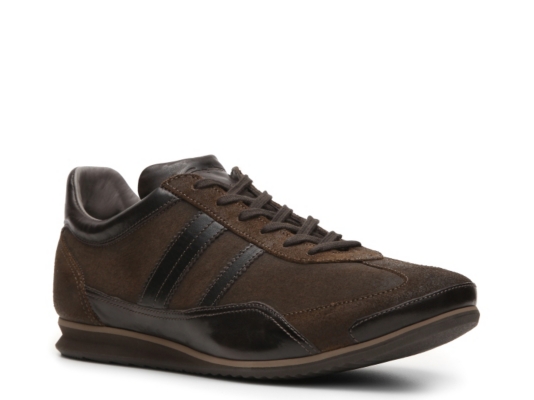 Santoni Suede & Leather Sneaker