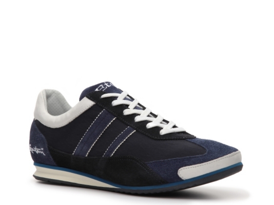 Santoni Suede & Canvas Sneaker