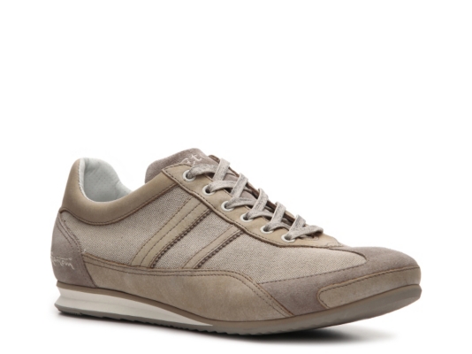 Santoni Suede & Canvas Sneaker