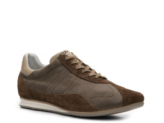 Santoni Leather & Suede Sneaker