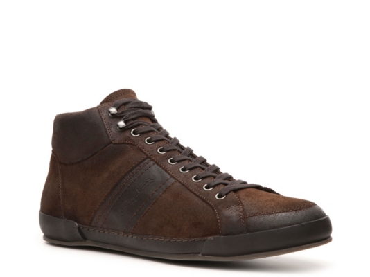 Santoni Distressed Suede Sneaker