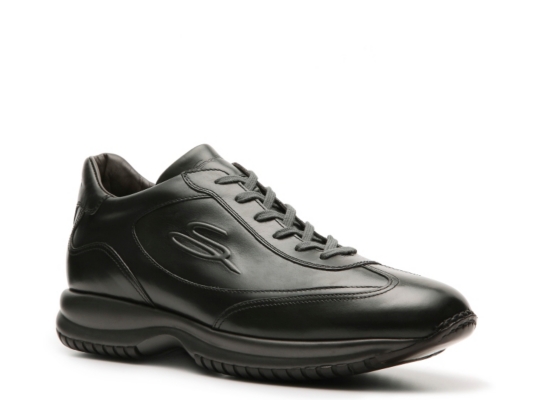 Santoni Leather Logo Sneaker