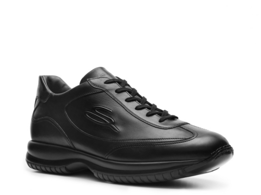 Santoni Leather Logo Sneaker
