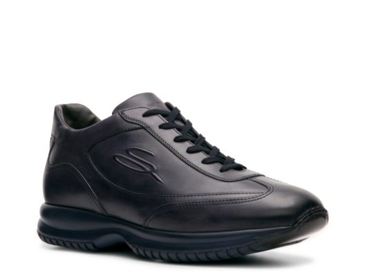 Santoni Leather Logo Sneaker