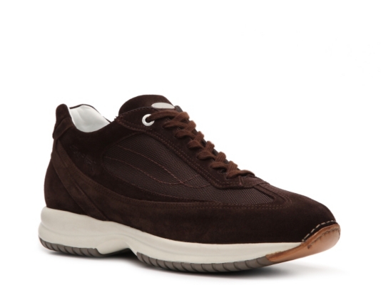 Santoni Suede & Canvas Sneaker