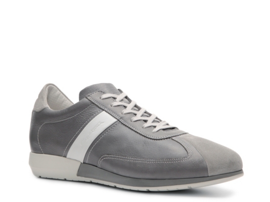 Santoni Leather & Suede Sneaker
