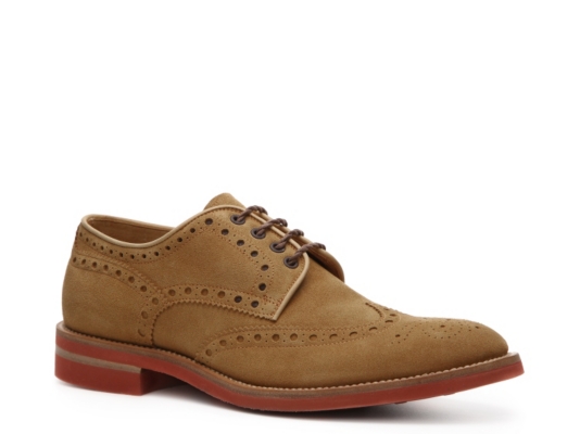 Santoni Suede Wingtip Oxford