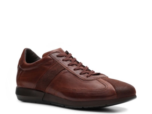 Santoni Leather & Suede Sneaker
