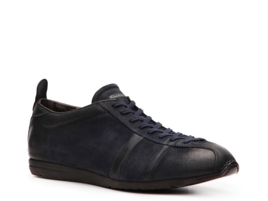 Santoni Distressed Suede Sneaker