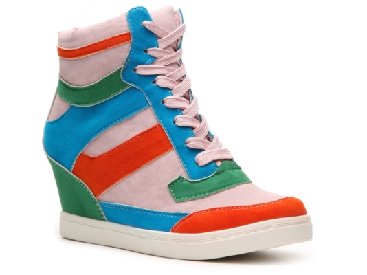 sporty wedge sneakers