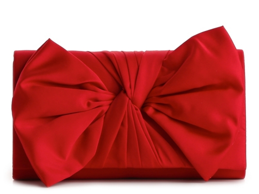 Lulu Townsend Satin Bow Clutch